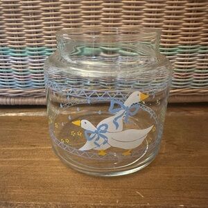 Anchor Hocking Glass Jar with Duck Design